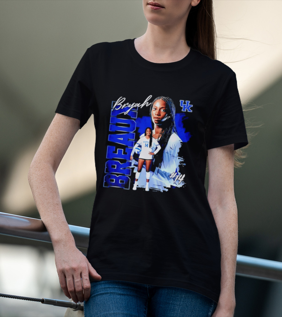 Bryah Breaux 14 Kentucky Wildcats Volleyball UK T-Shirt