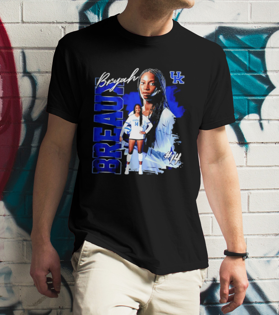 Bryah Breaux 14 Kentucky Wildcats Volleyball UK T-Shirt