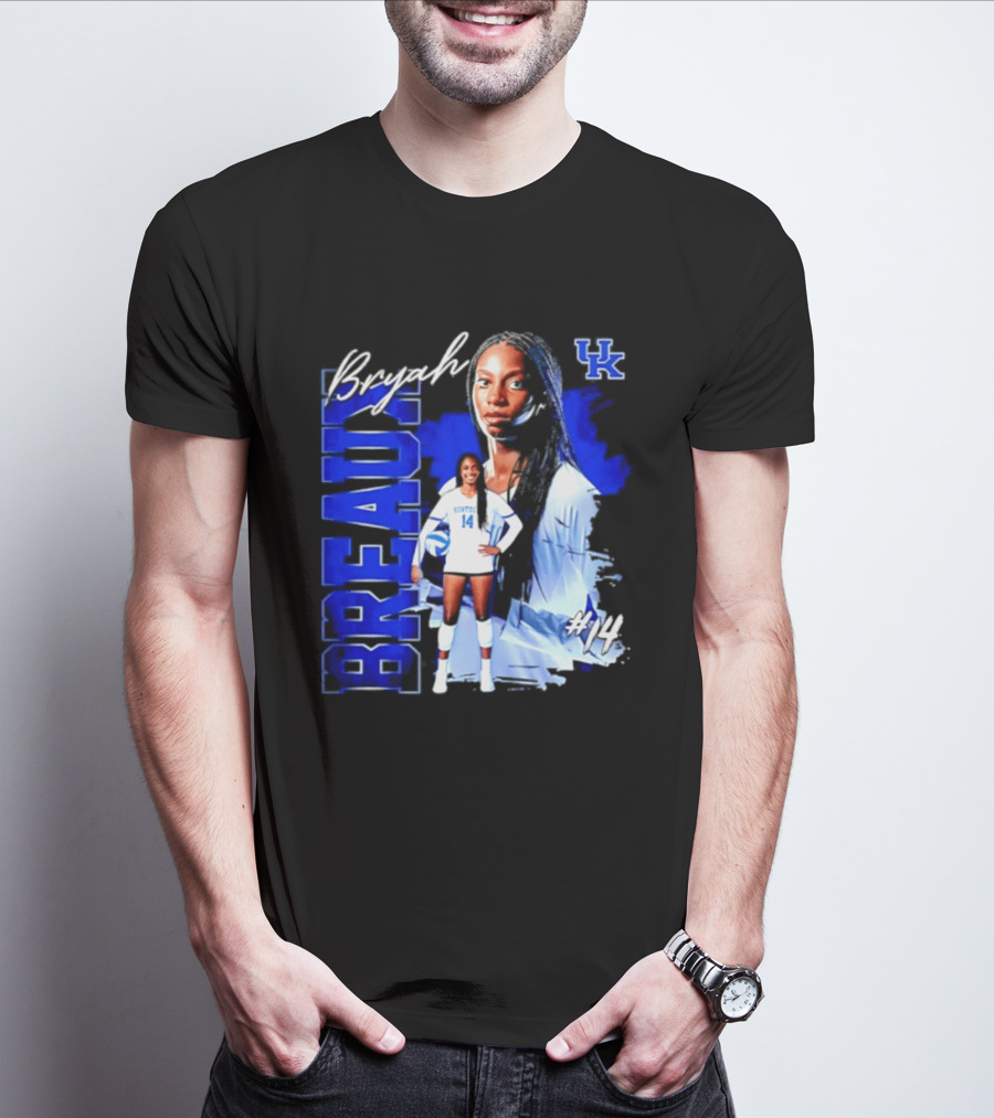 Bryah Breaux 14 Kentucky Wildcats Volleyball UK T-Shirt