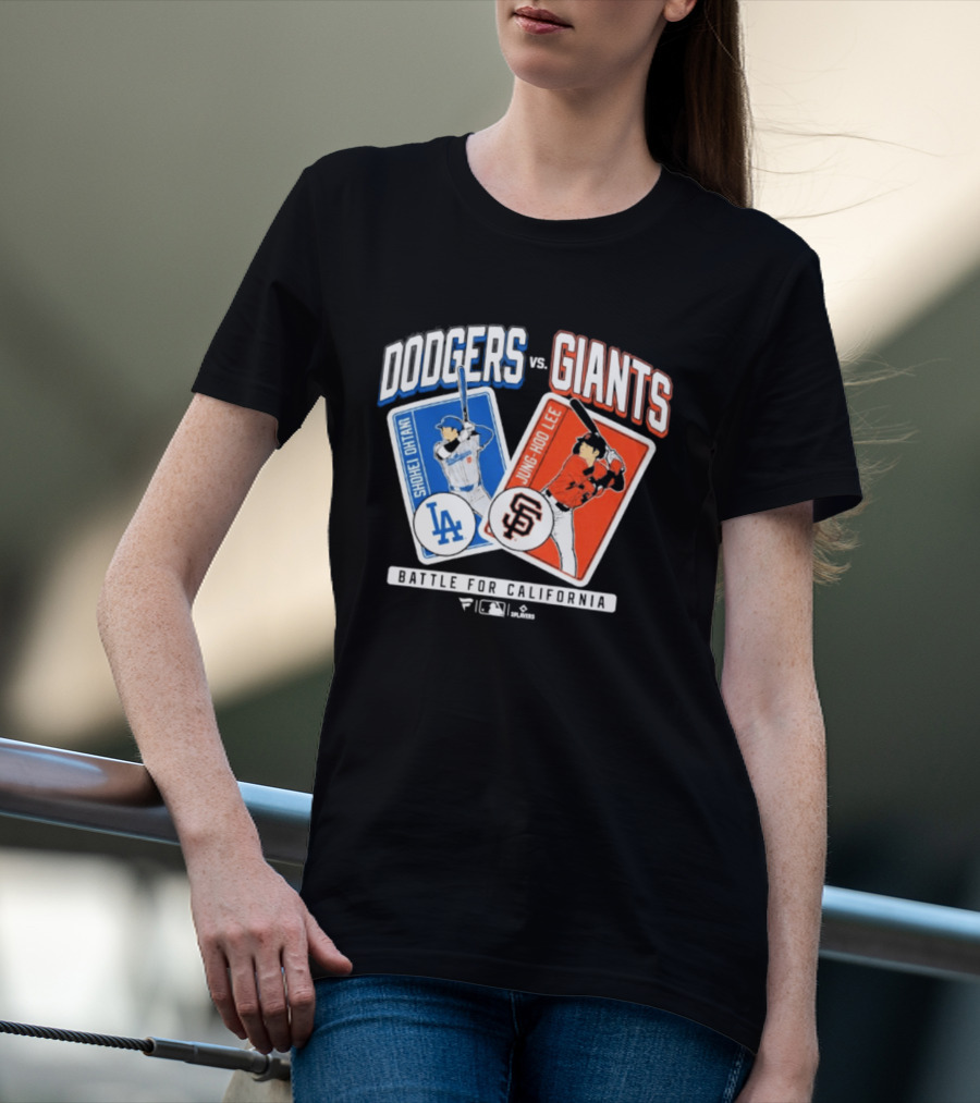 Los Angeles Dodgers Shohei Ohtani Vs San Francisco Giants Jung Hoo Lee Battle For California 2026 T-Shirt