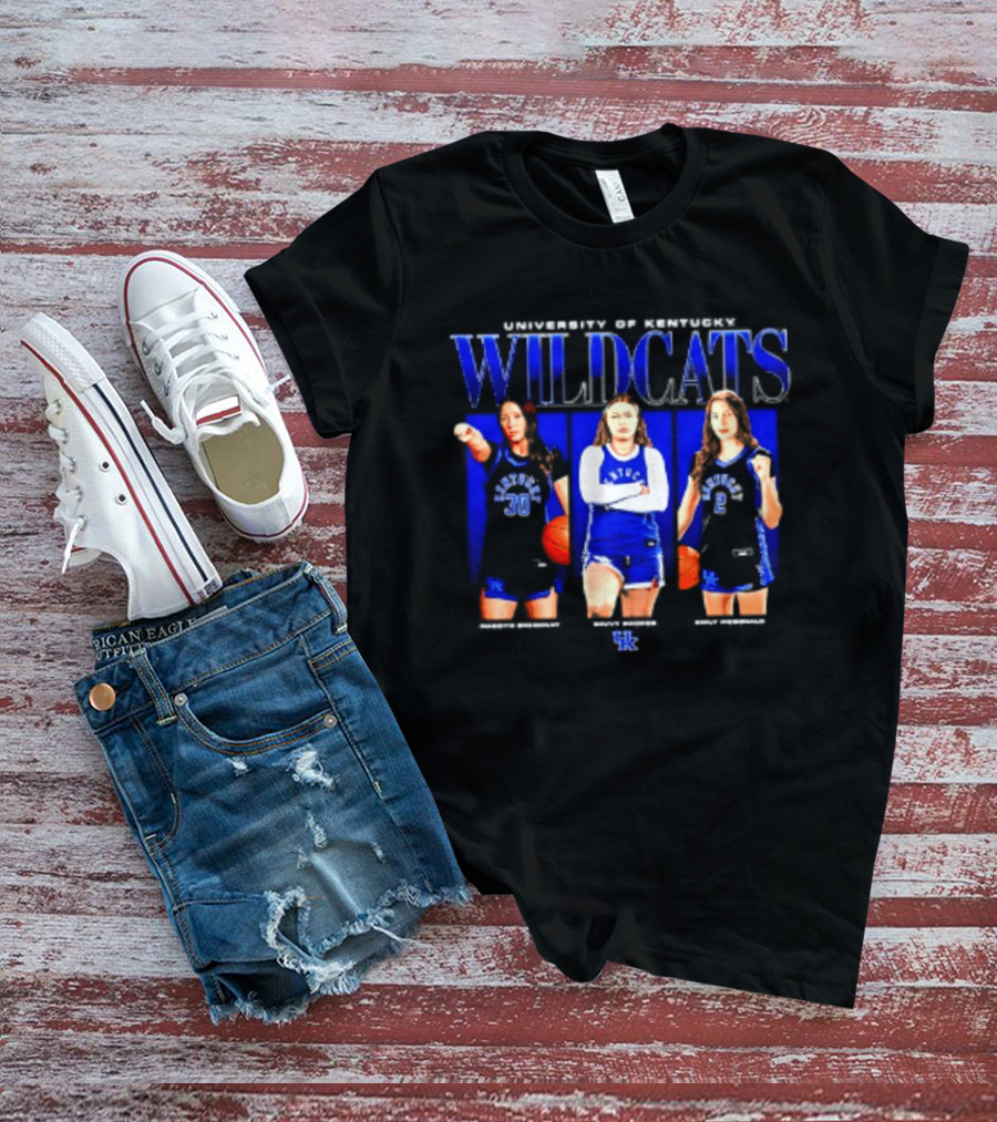 University Of Kentucky Wildcats NCAA Women's Basketball Players Madoyn Bavvy Emily T-Shirt