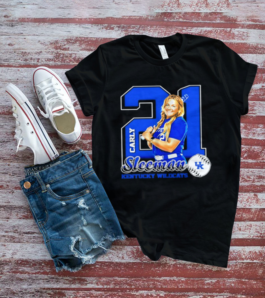 Carly Sleeman 21 Kentucky Wildcats NCAA Softball UK T-Shirt