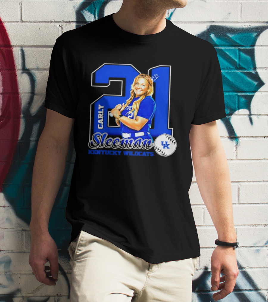 Carly Sleeman 21 Kentucky Wildcats NCAA Softball UK T-Shirt