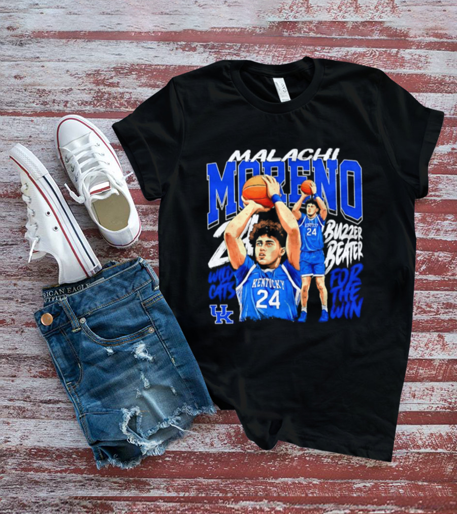 Malachi Moreno Kentucky Wildcats 24 Buzzer Beater For The Win T-Shirt