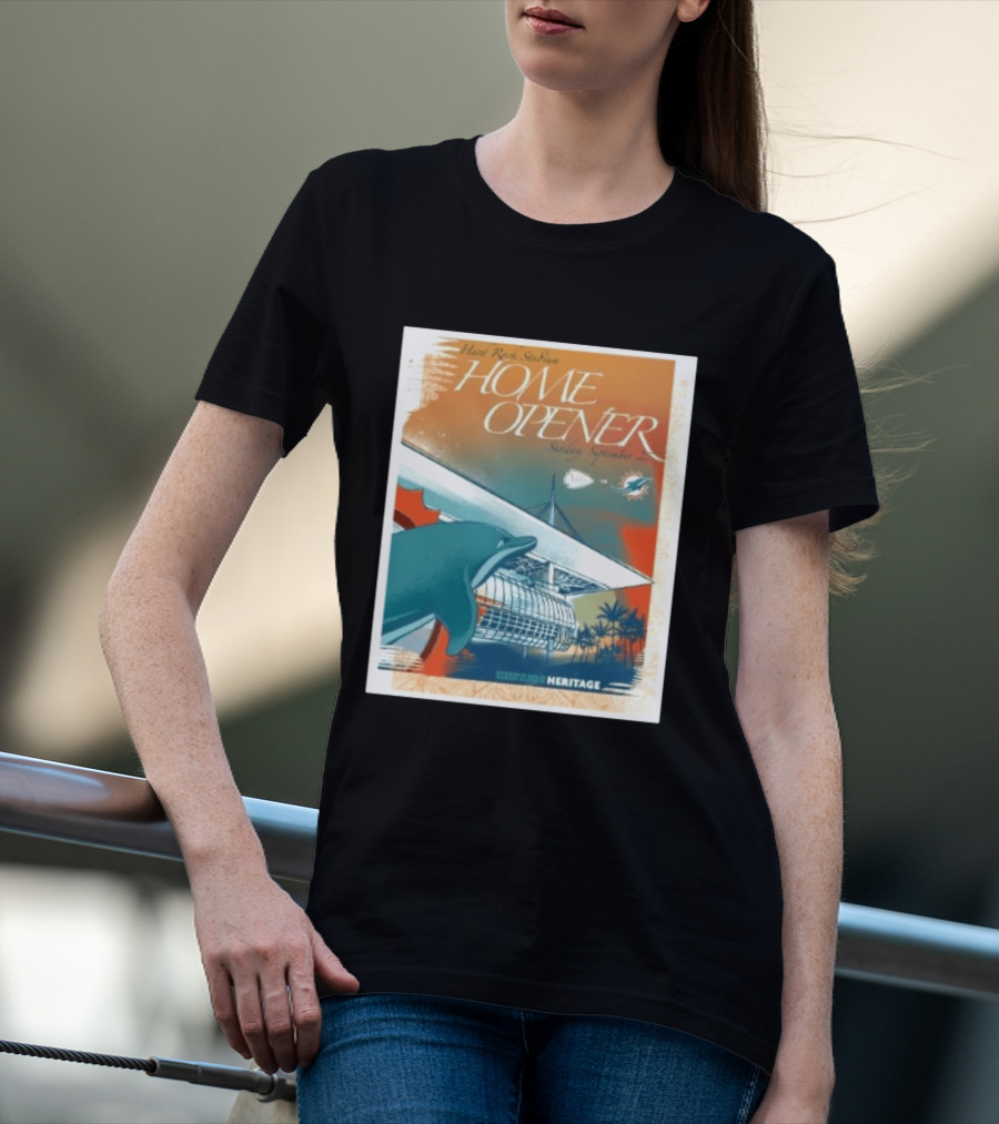 Hard Rock Stadium Home Opener Miami Dolphins Vs Kansas City Chiefs Sunday September 27 2026 Heritage T-Shirt