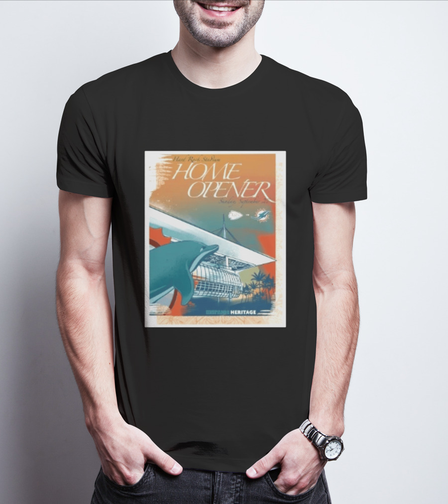 Hard Rock Stadium Home Opener Miami Dolphins Vs Kansas City Chiefs Sunday September 27 2026 Heritage T-Shirt
