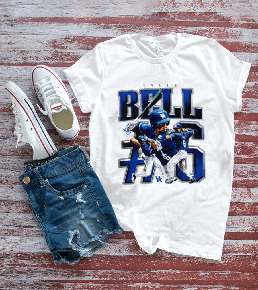 Tyler Bell 6 Kentucky Wildcats NCAA Baseball Player T-Shirt