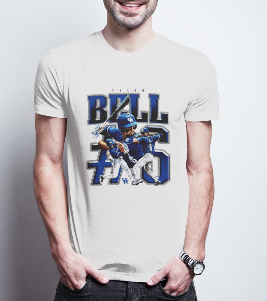Tyler Bell 6 Kentucky Wildcats NCAA Baseball Player T-Shirt