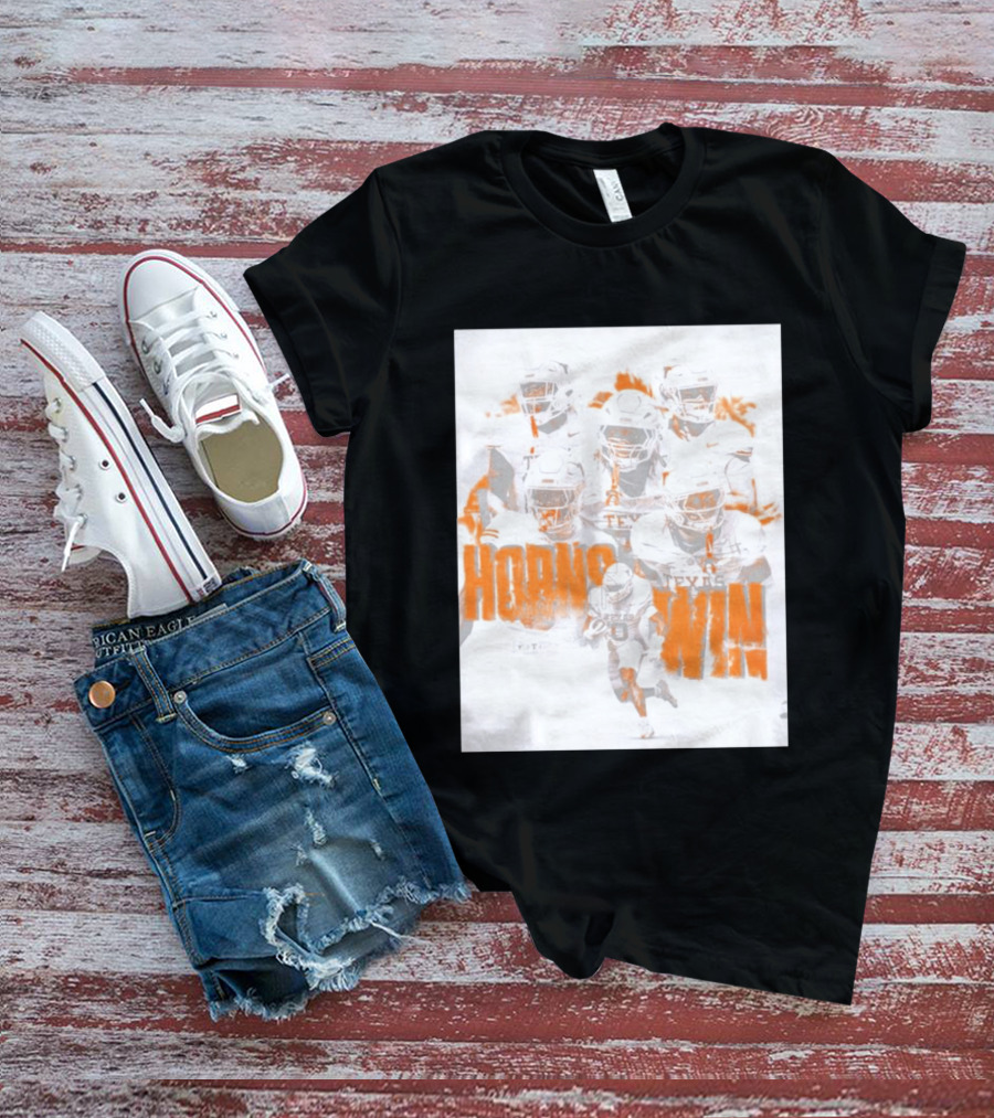 Texas Football Horns Win Burnt Orange 2026 T-Shirt
