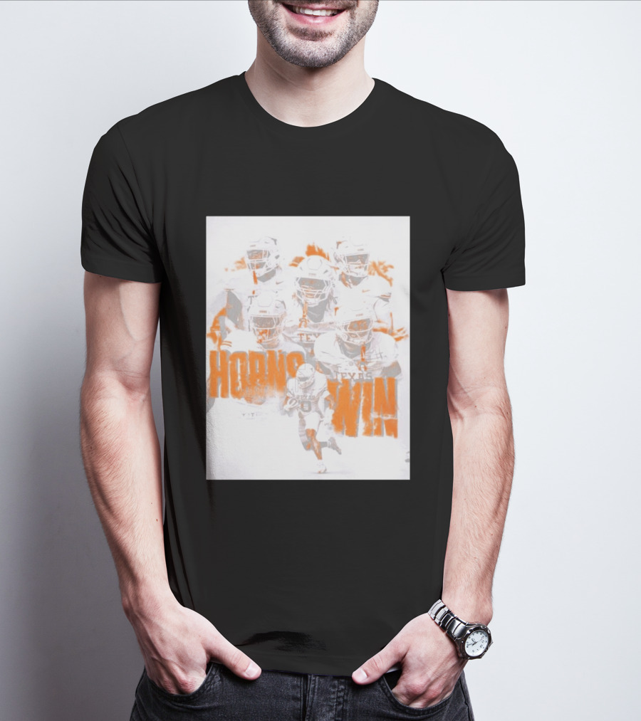 Texas Football Horns Win Burnt Orange 2026 T-Shirt