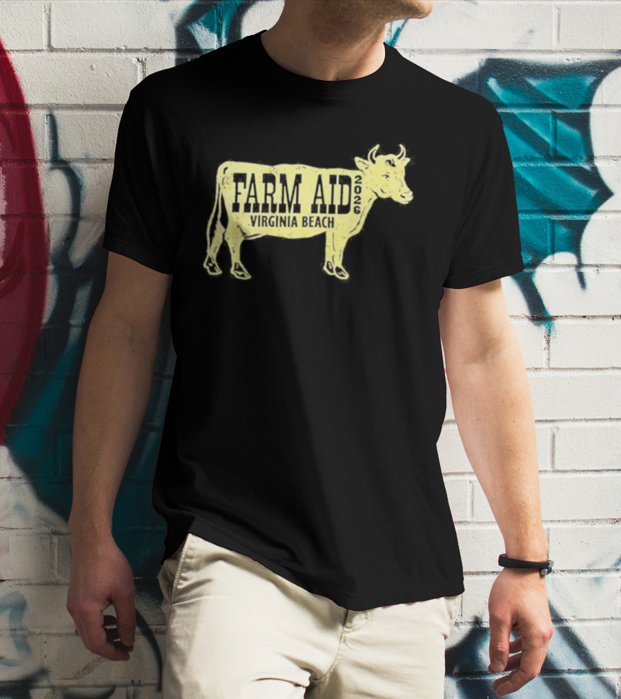 Virginia Beach Farm Aid 2026 September 26 Cow T-Shirt