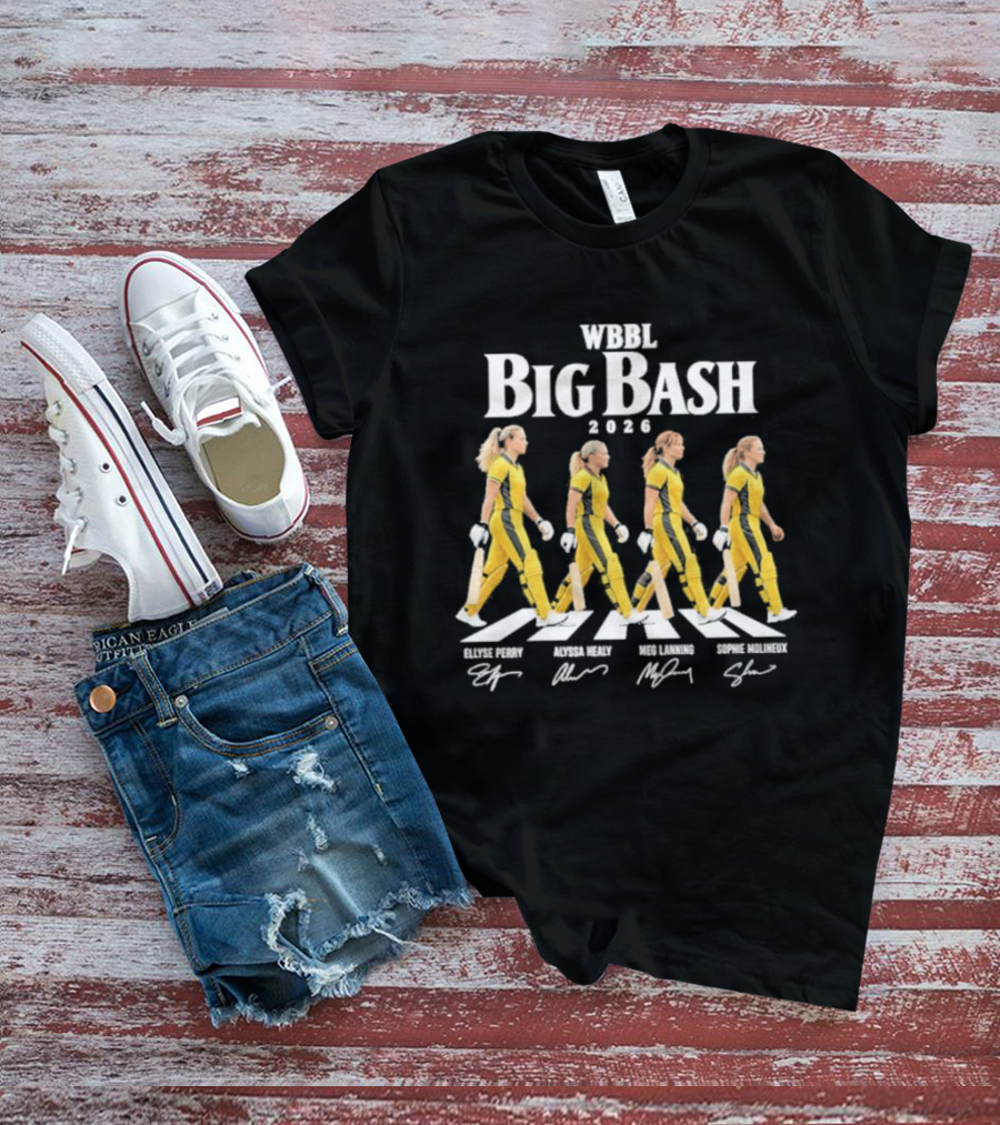 WBBL Big Bash 2026 Abbey Road Ellyse Perry Alyssa Healy Meg Lanning Sophie Molineux T-Shirt