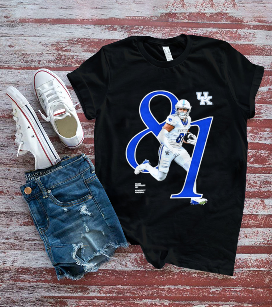 Willie Rodriguez 81 Kentucky Wildcats NCAA Football Player Number T-Shirt
