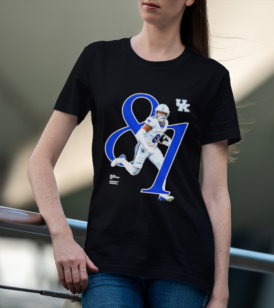 Willie Rodriguez 81 Kentucky Wildcats NCAA Football Player Number T-Shirt