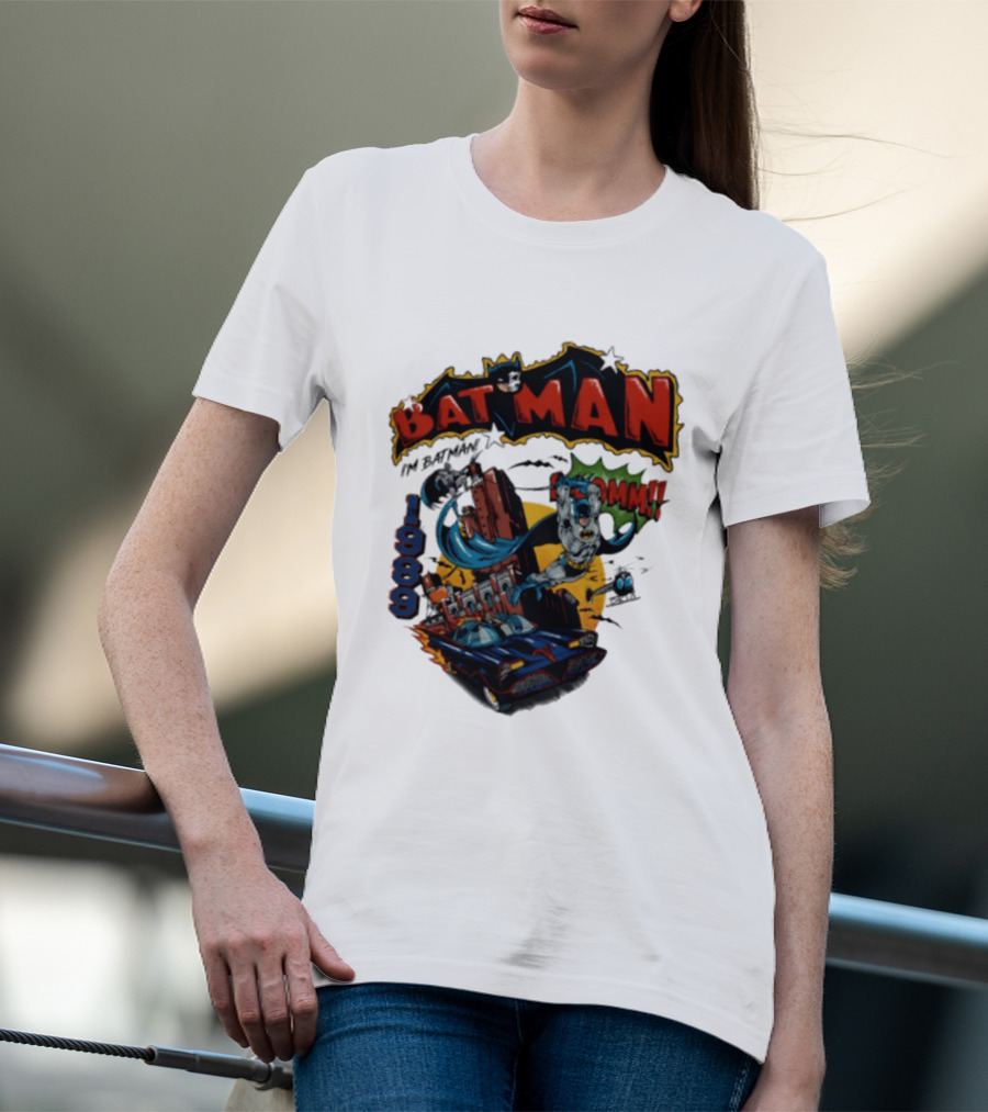 Batman 1989 I'm Batman DC Comics Batmobile T-Shirt