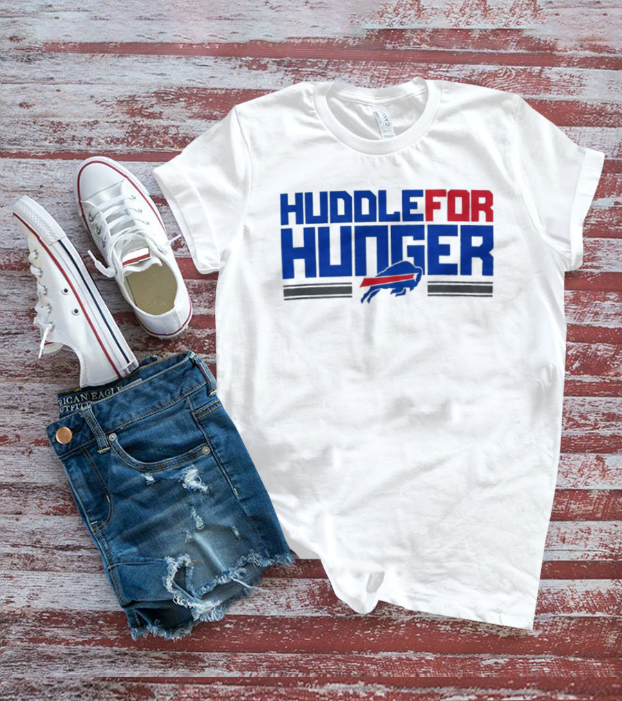 Buffalo Bills Huddle For Hunger Initiative With Joe Brady T-Shirt