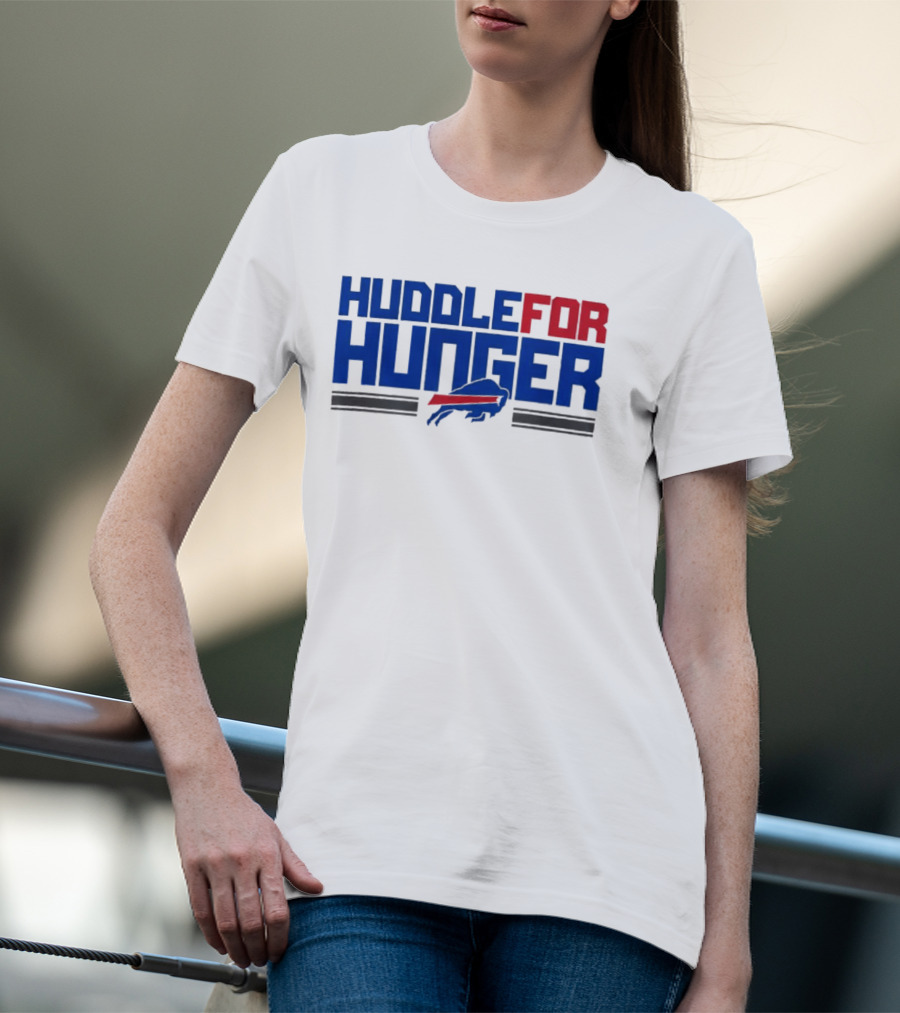 Buffalo Bills Huddle For Hunger Initiative With Joe Brady T-Shirt