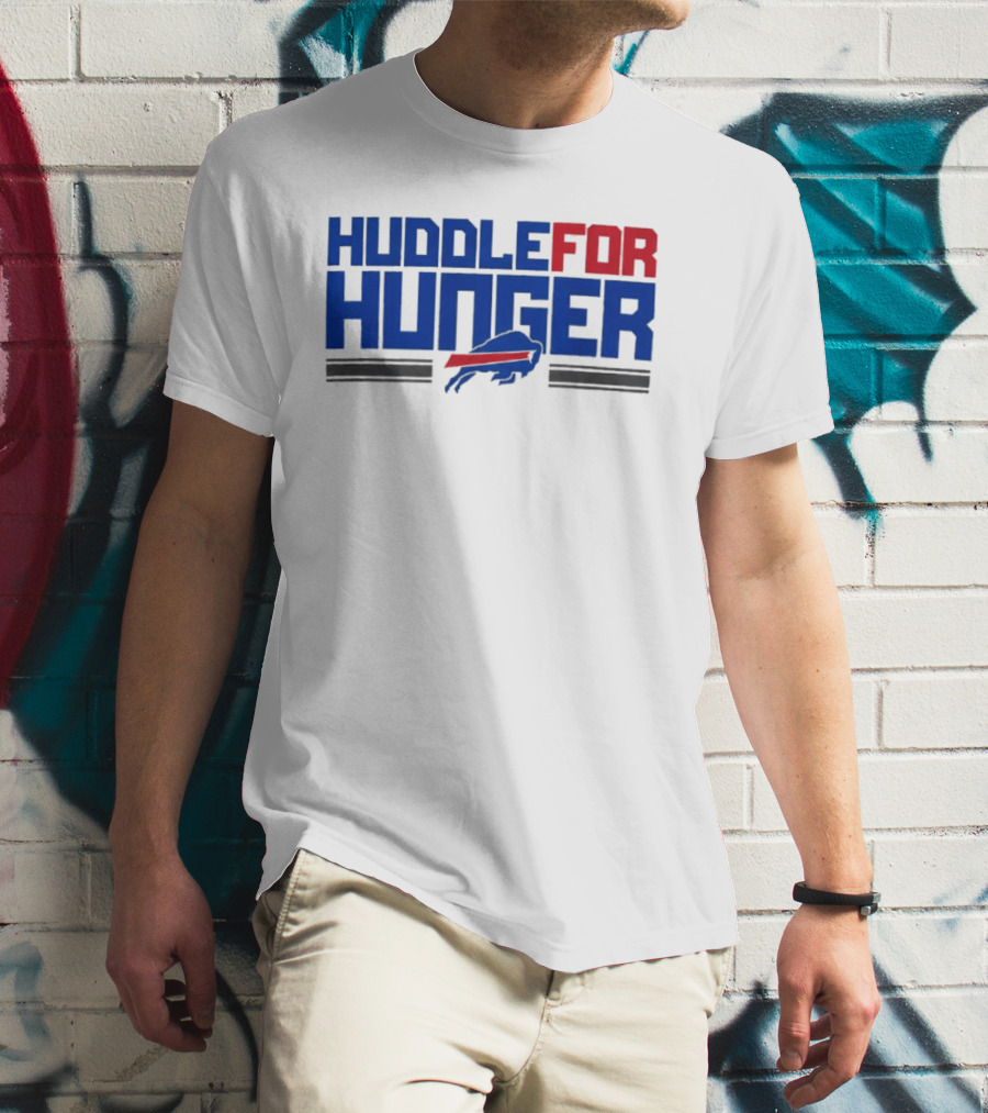 Buffalo Bills Huddle For Hunger Initiative With Joe Brady T-Shirt