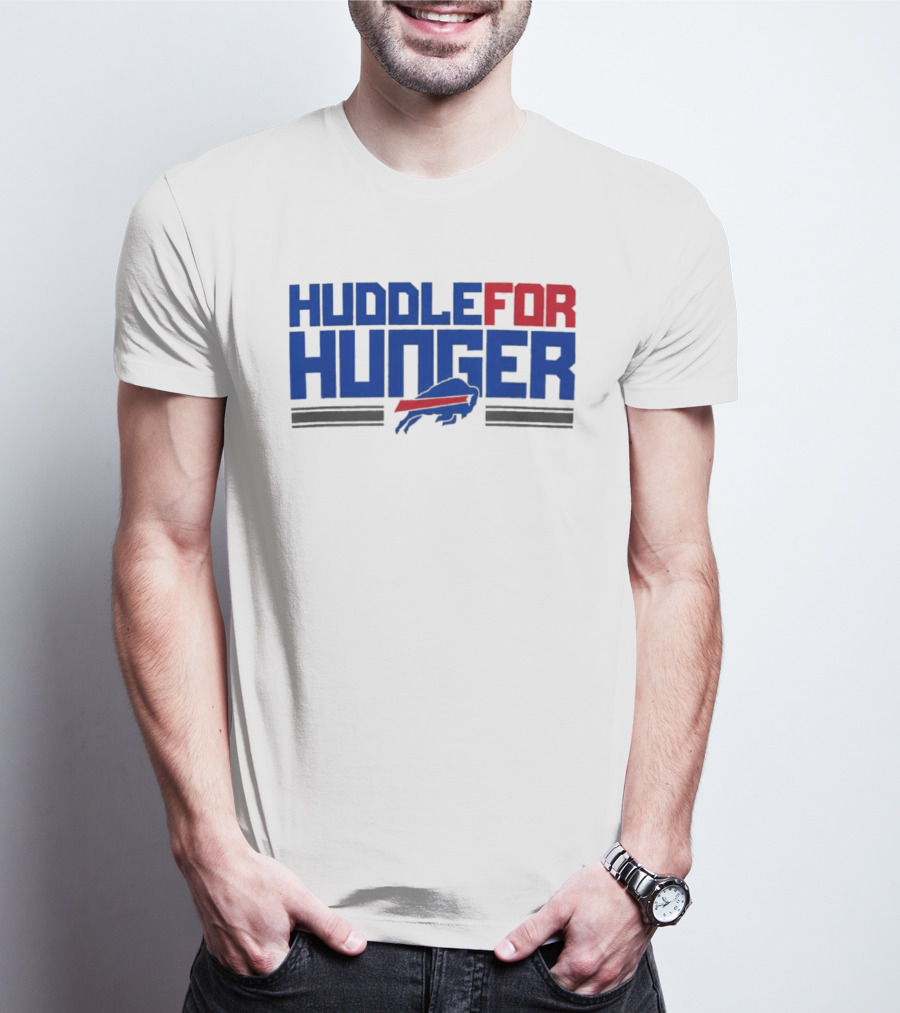 Buffalo Bills Huddle For Hunger Initiative With Joe Brady T-Shirt