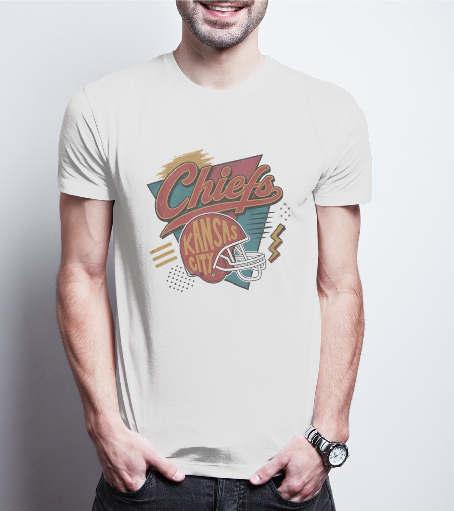 Kansas City Chiefs Game Day Retro Helmet T-Shirt