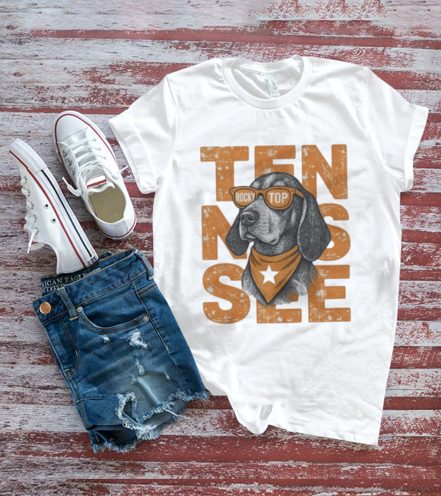 Comfort Colors Rocky Top Tennessee Dog Sunglasses Football T-Shirt