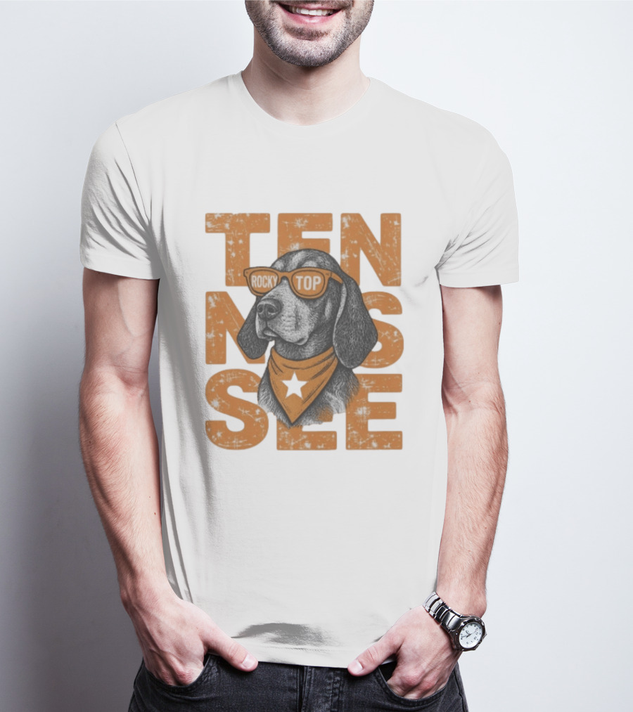 Comfort Colors Rocky Top Tennessee Dog Sunglasses Football T-Shirt