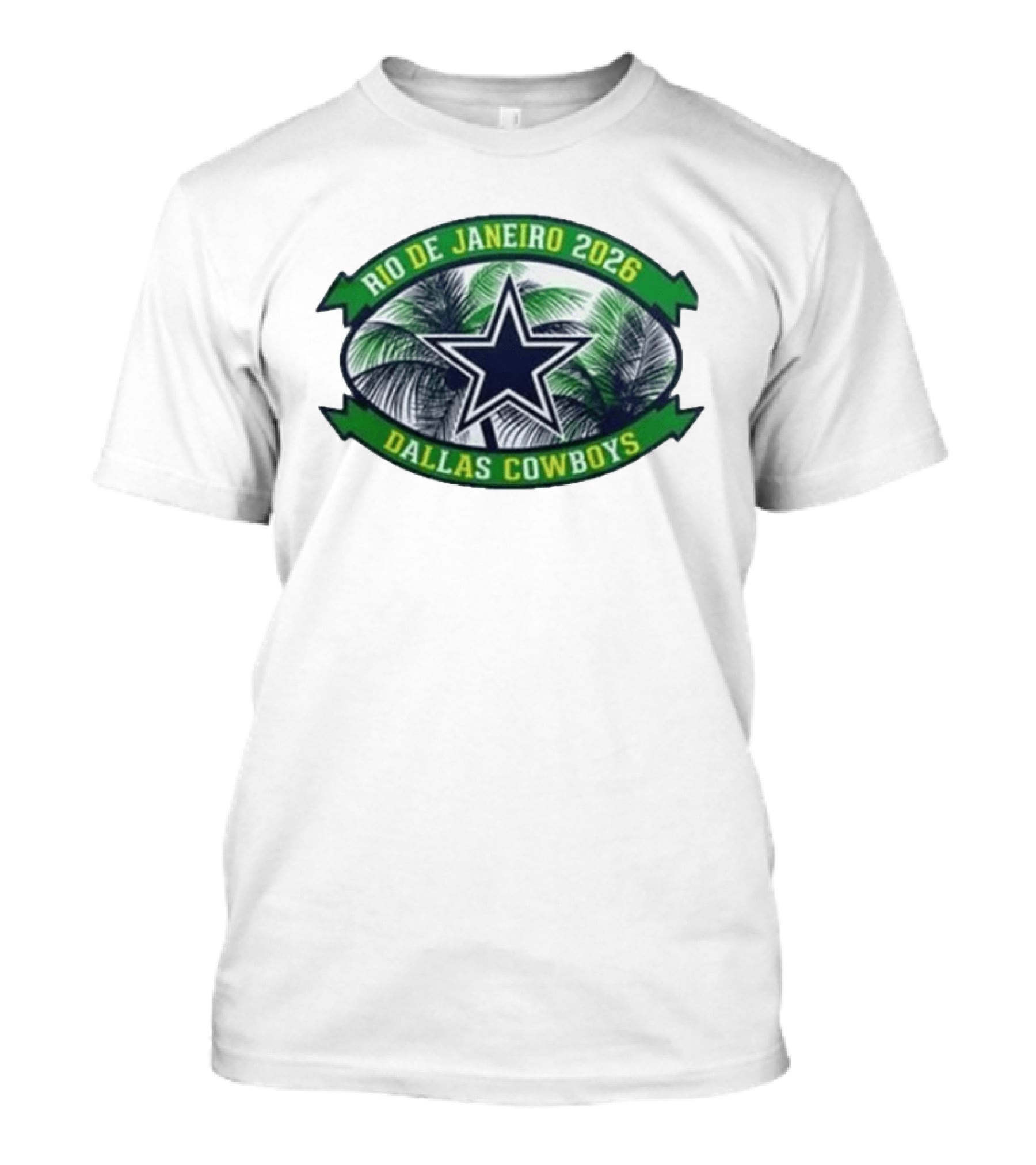 Rio De Janeiro 2026 Dallas Cowboys Palm Trees Star T-Shirt