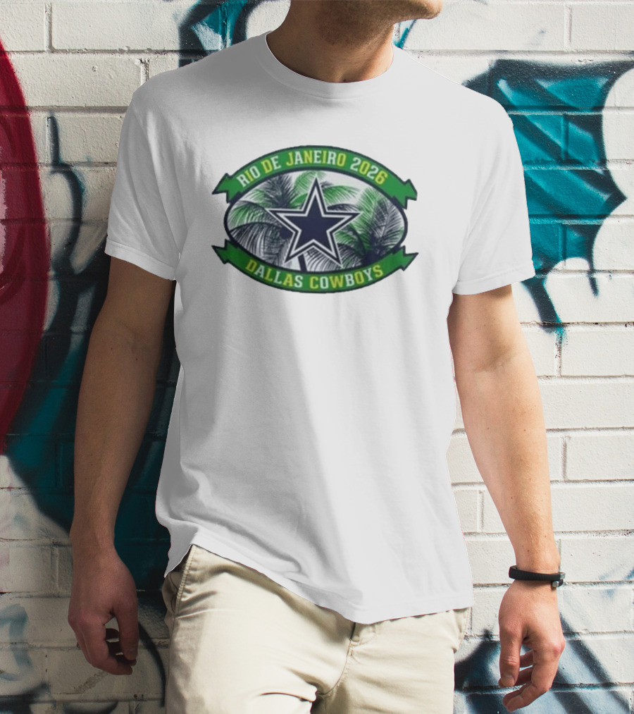 Rio De Janeiro 2026 Dallas Cowboys Palm Trees Star T-Shirt