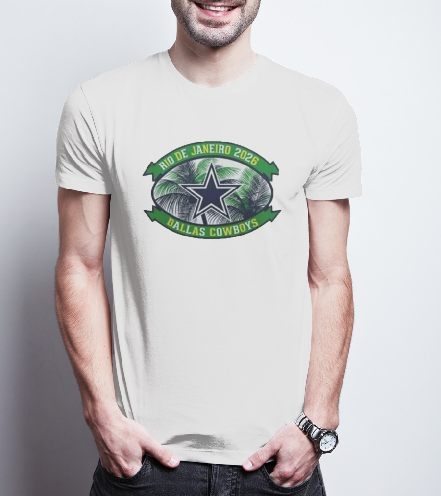 Rio De Janeiro 2026 Dallas Cowboys Palm Trees Star T-Shirt
