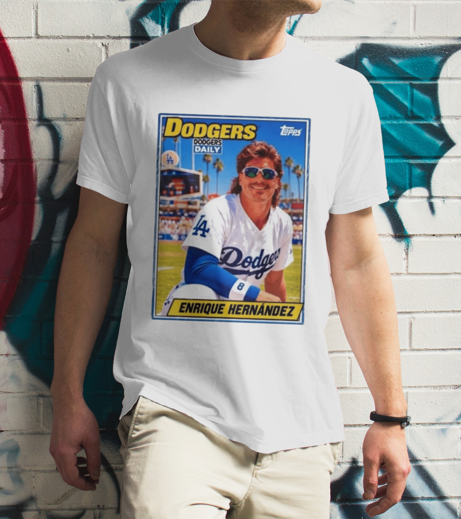 Dodgers Daily Enrique Hernandez Topps LA Baseball T-Shirt