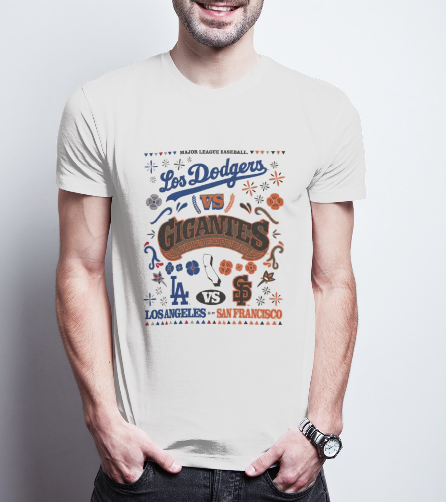 Major League Baseball Los Dodgers VS Gigantes Los Angeles San Francisco Matchup T-Shirt