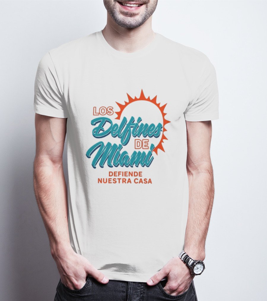 Los Delfines De Miami Defiende Nuestra Casa Solar T-Shirt