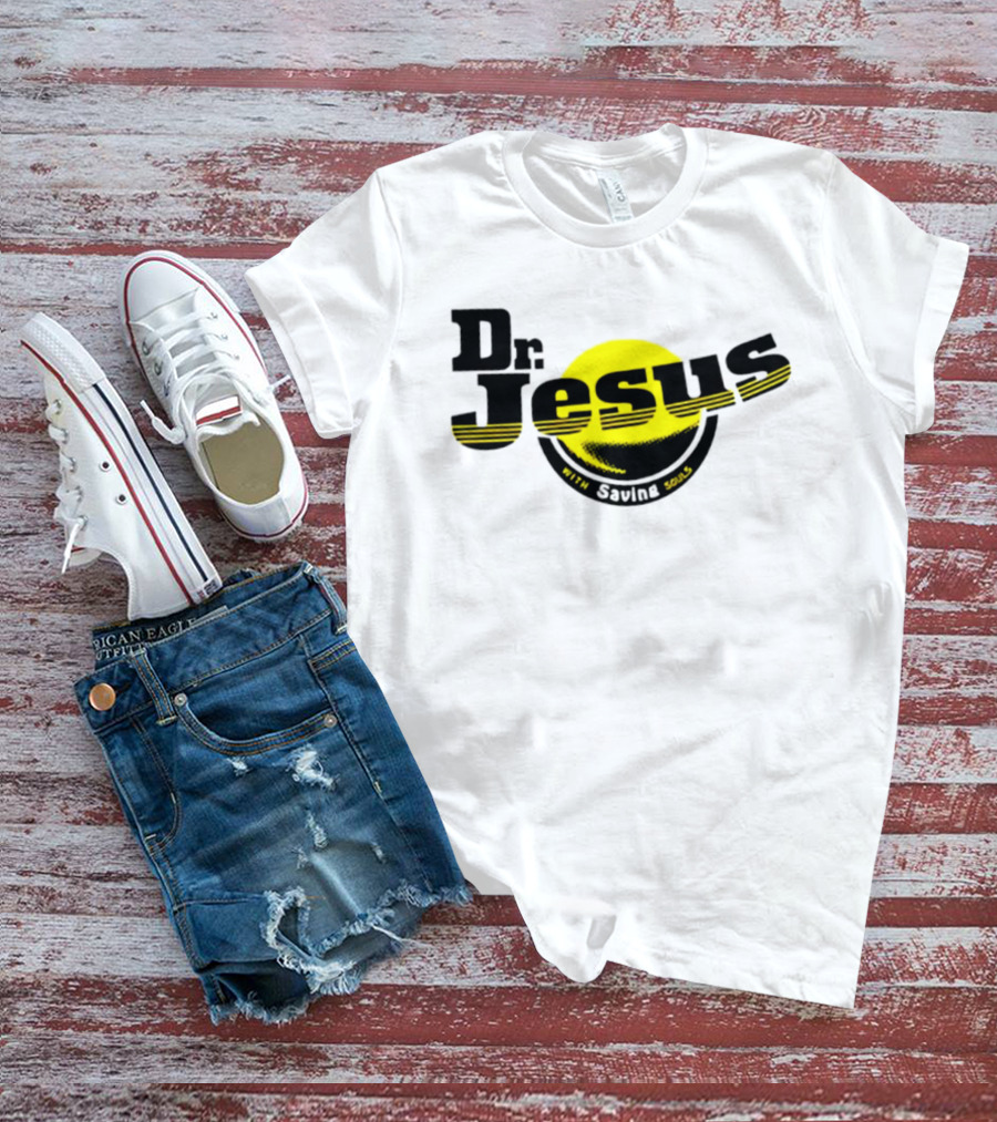 Dr Jesus With Saving Souls Yellow Circle T-Shirt