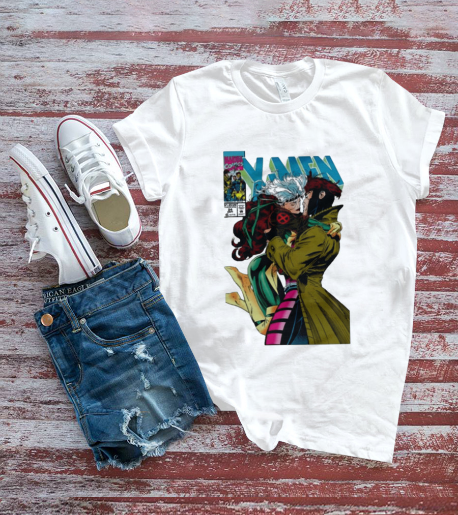Marvel Comics X Men Gambit And Rogue Kiss Cover Comfort Colors Adult T-Shirt
