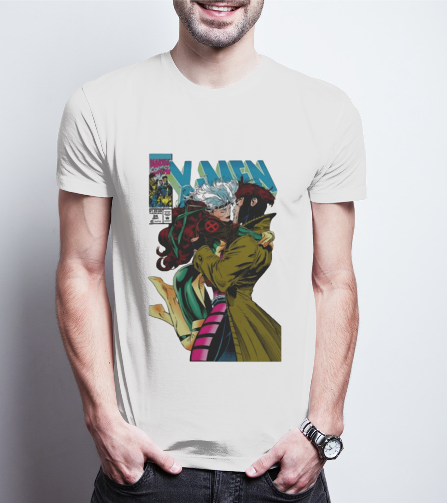 Marvel Comics X Men Gambit And Rogue Kiss Cover Comfort Colors Adult T-Shirt