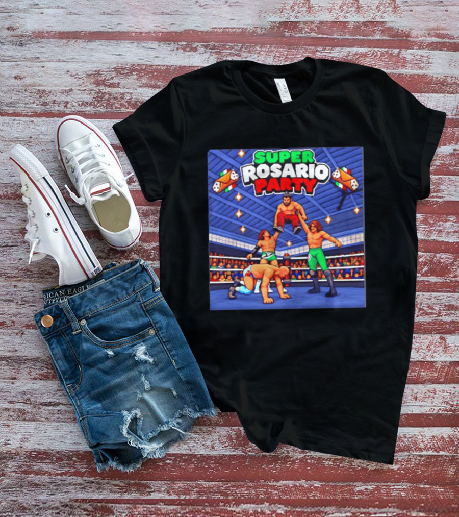 Super Rosario Party Wrestling Arena Pizzeria T-Shirt