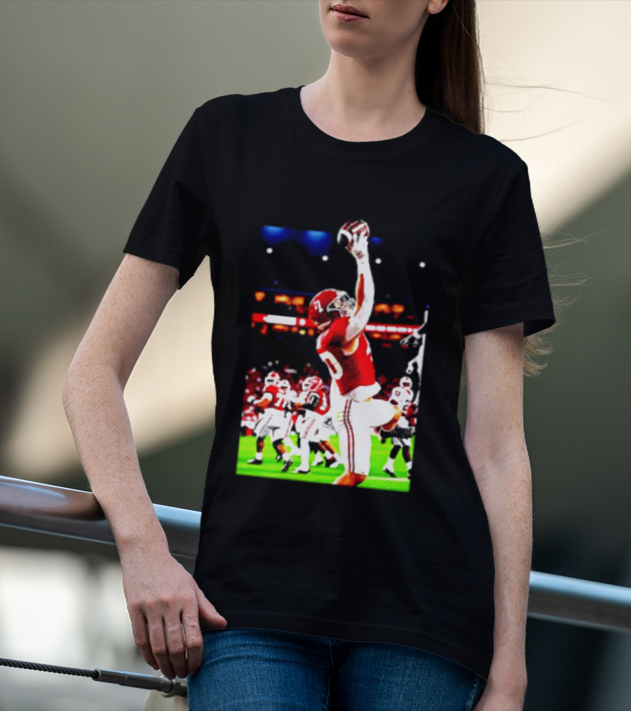 Alabama Crimson Tide Josh Ford One Handed Football Catch T-Shirt