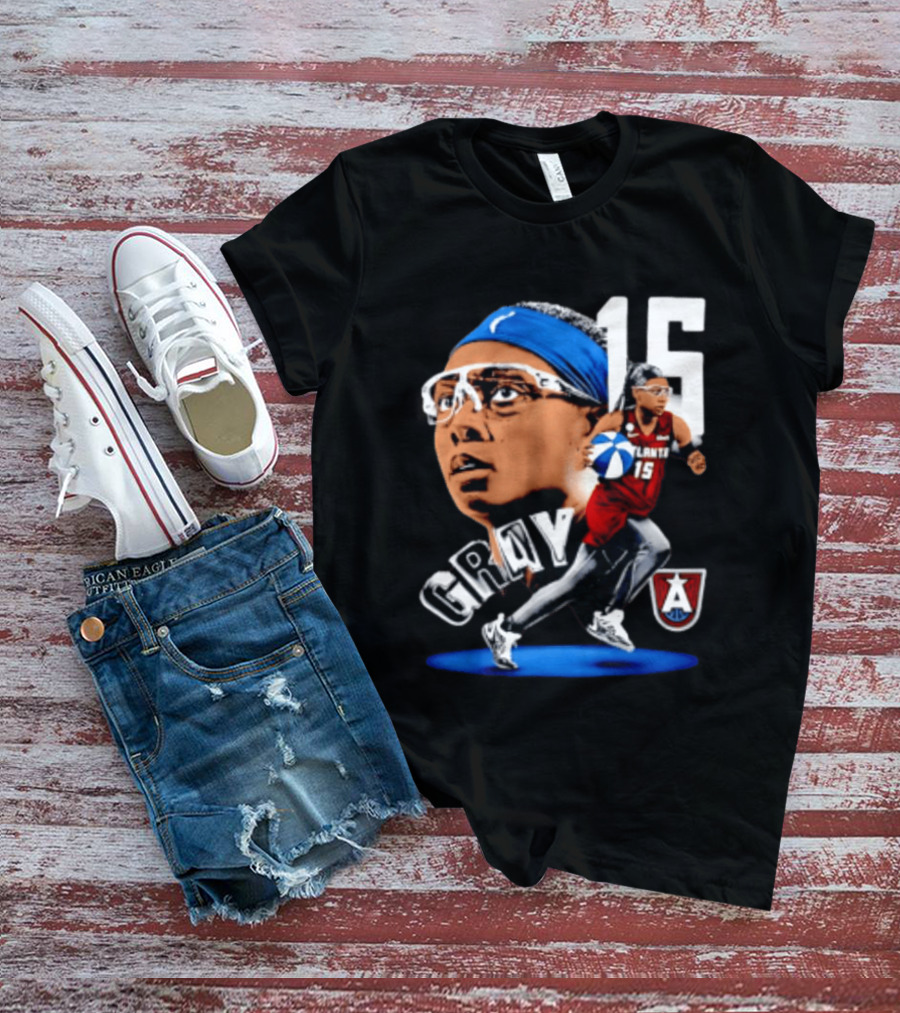 Allisha Gray 15 Atlanta Dream WNBA Basketball Player Action T-Shirt