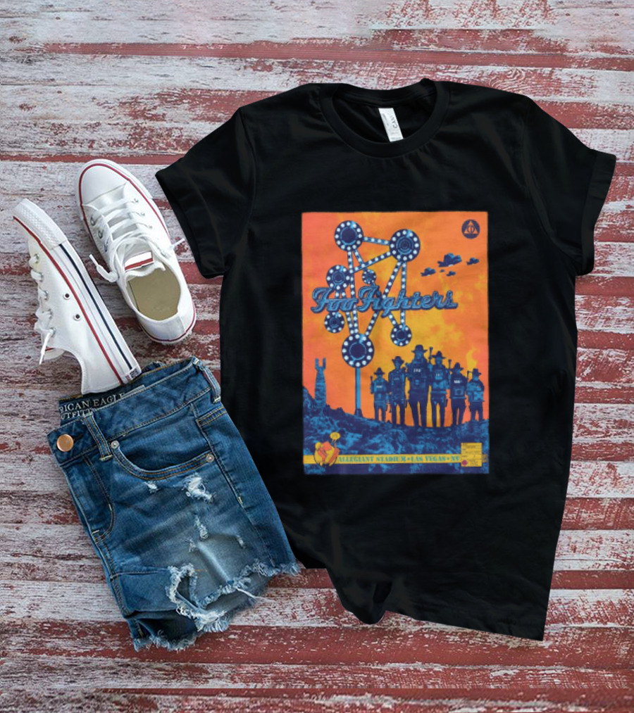 Foo Fighters Allegiant Stadium Las Vegas NV Space Theme Concert T-Shirt