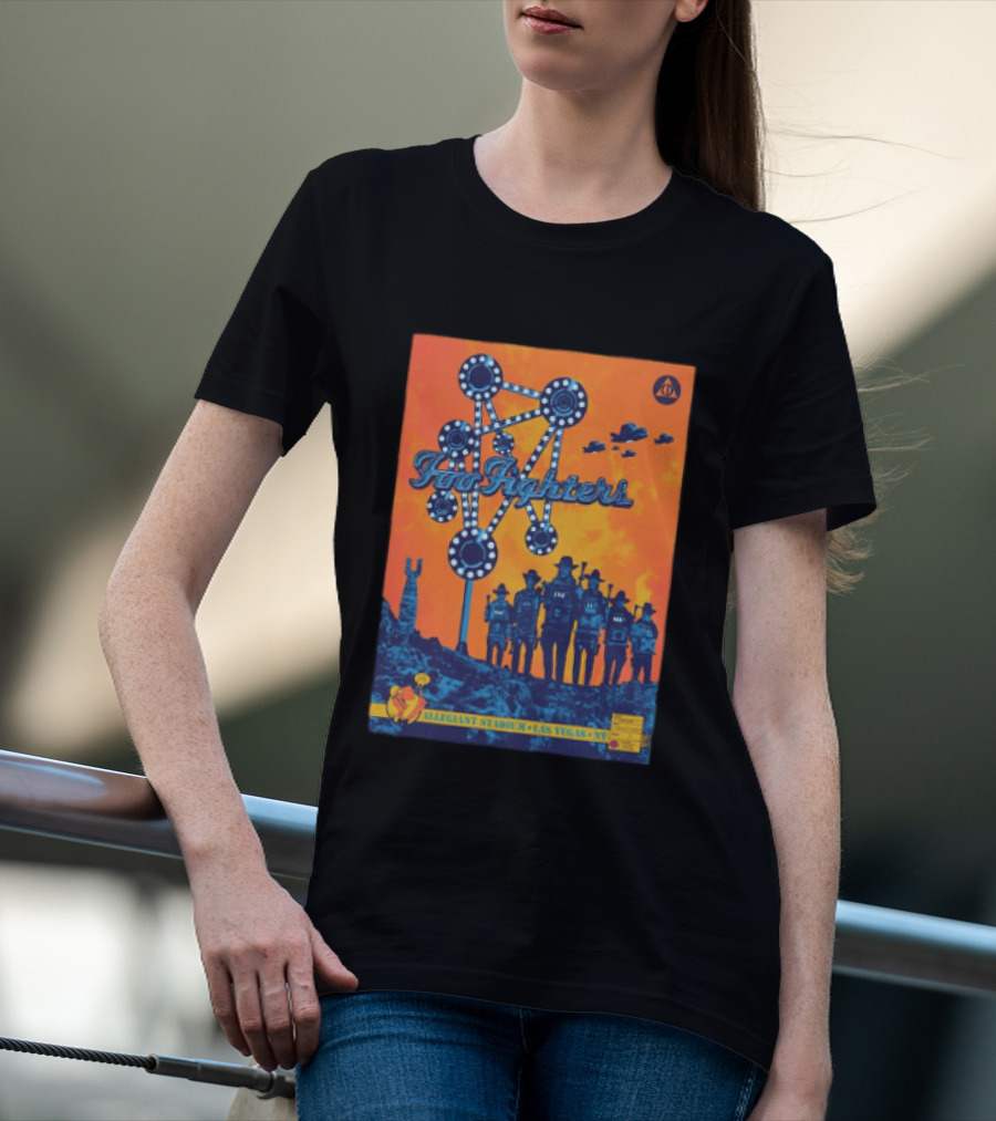 Foo Fighters Allegiant Stadium Las Vegas NV Space Theme Concert T-Shirt