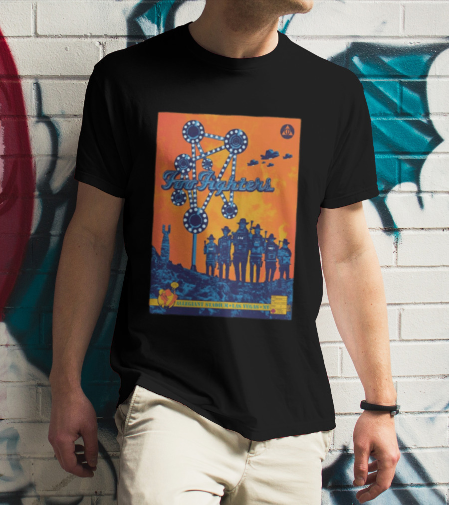 Foo Fighters Allegiant Stadium Las Vegas NV Space Theme Concert T-Shirt