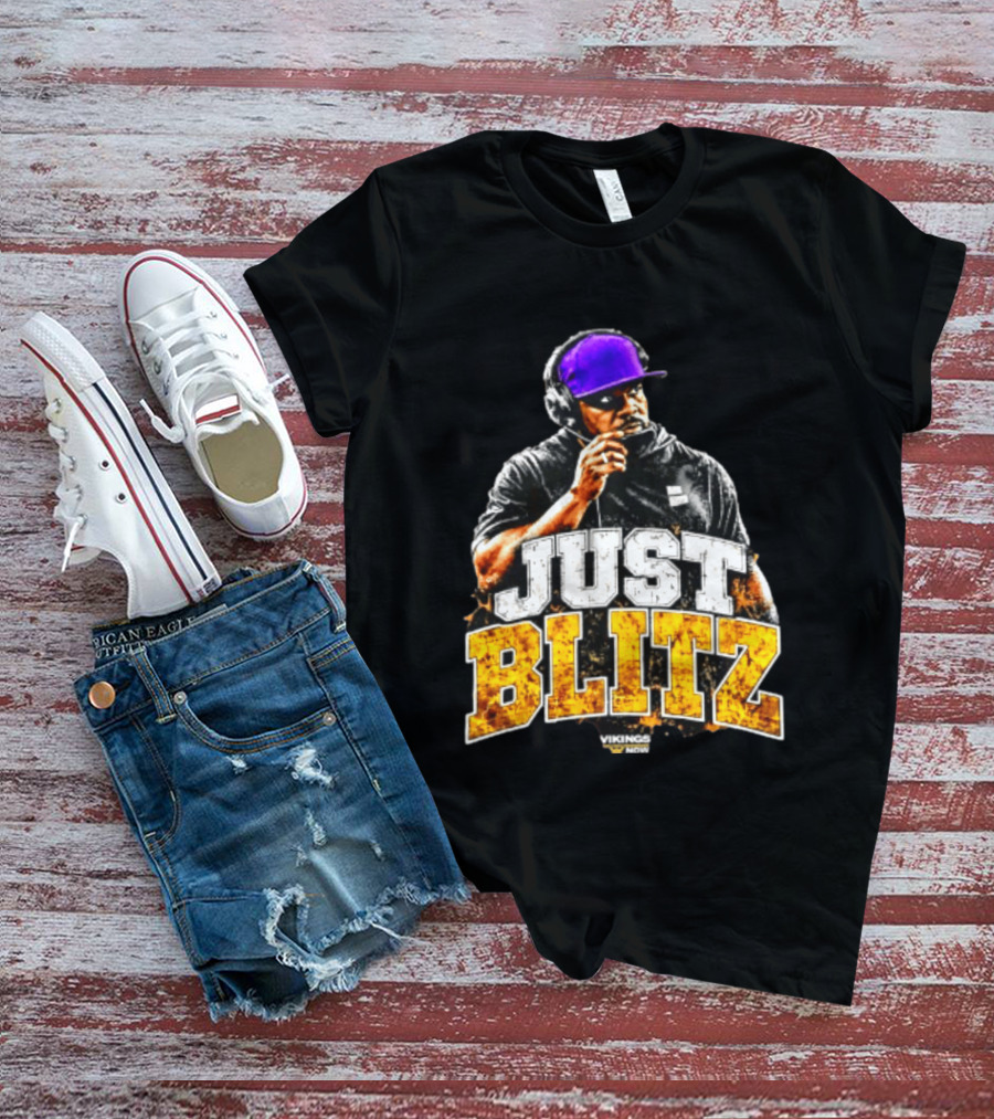 Brian Flores Just Blitz Vikings Now Bold Coaching Football Strategy T-Shirt