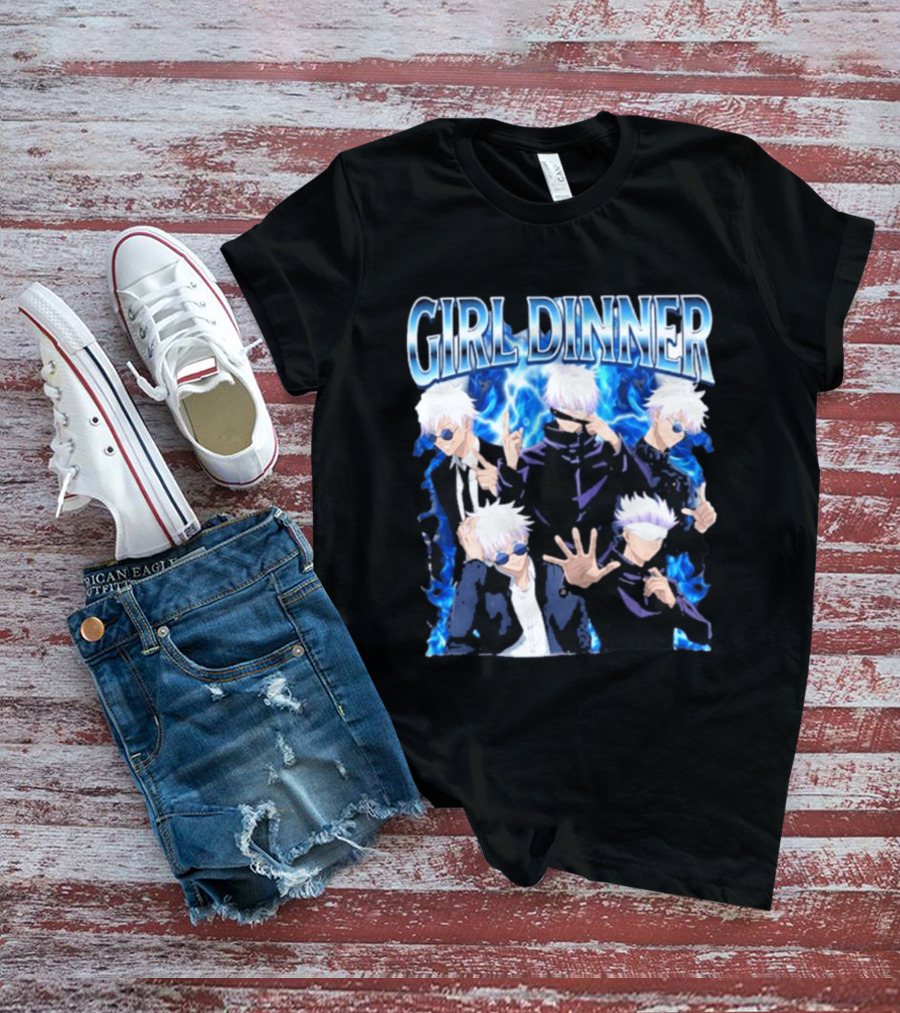 GIRL DINNER Gojo Jujutsu Kaisen Anime Character Collection T-Shirt