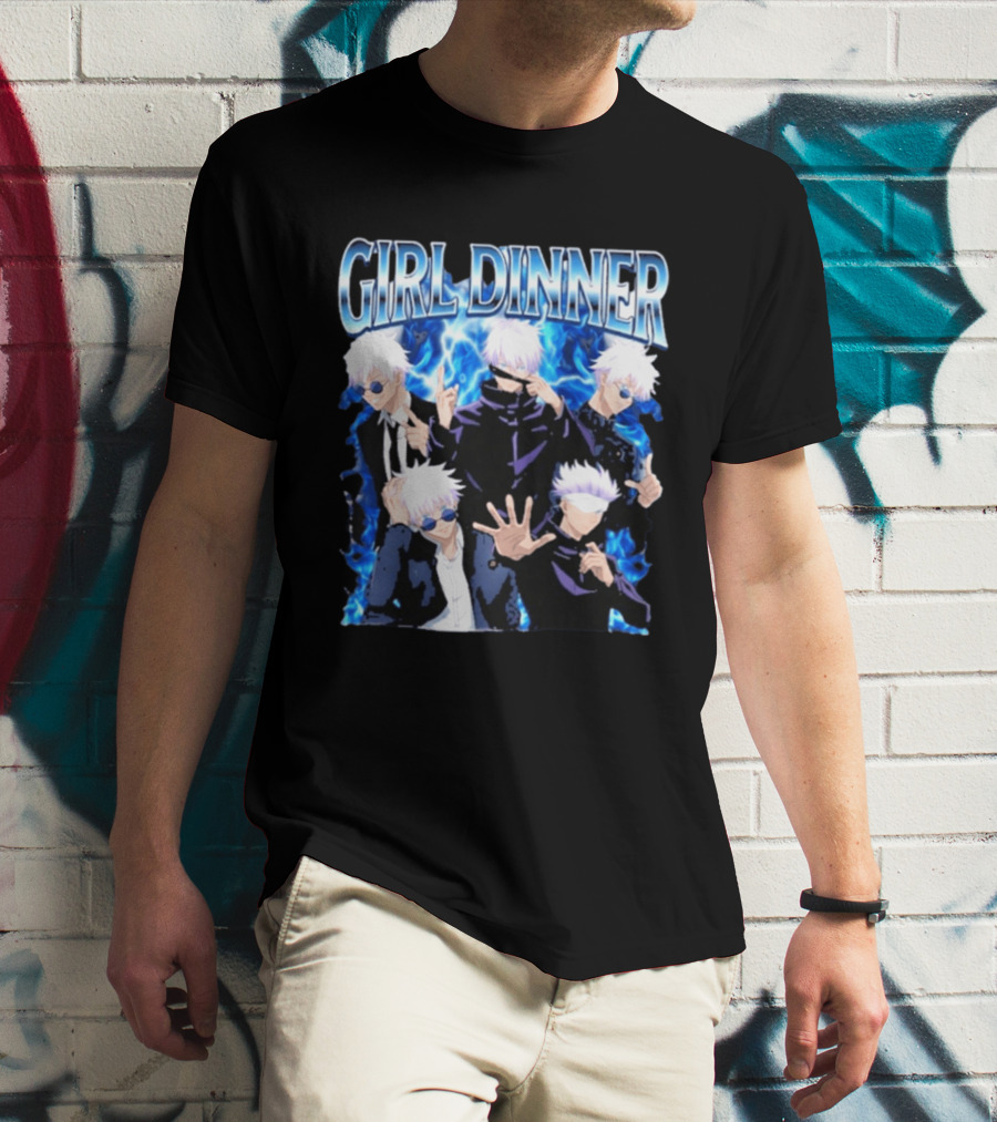 GIRL DINNER Gojo Jujutsu Kaisen Anime Character Collection T-Shirt