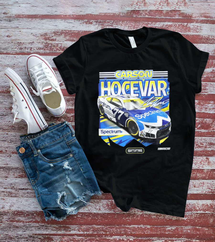 Carson Hocevar Spectrum 77 Racing Car Signature T-Shirt