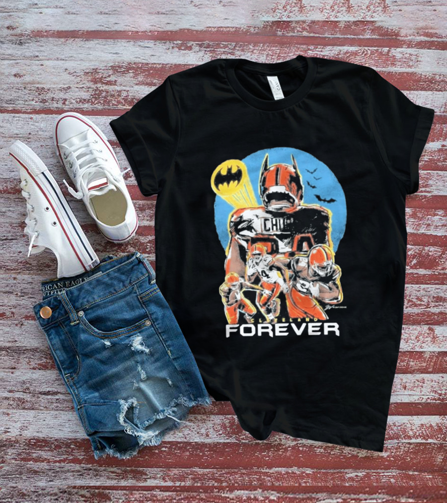 Cleveland Browns Nick Chubb Batman Signal Forever T-Shirt