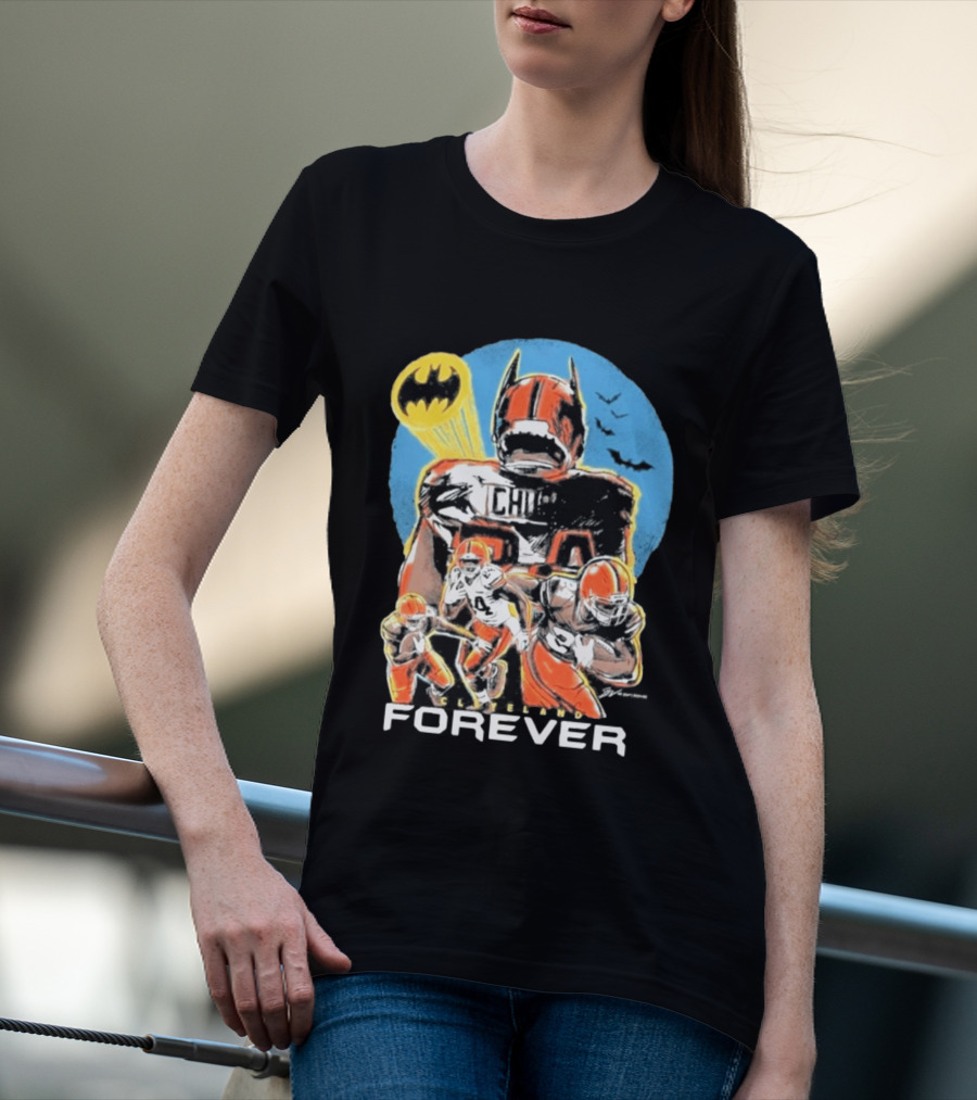 Cleveland Browns Nick Chubb Batman Signal Forever T-Shirt