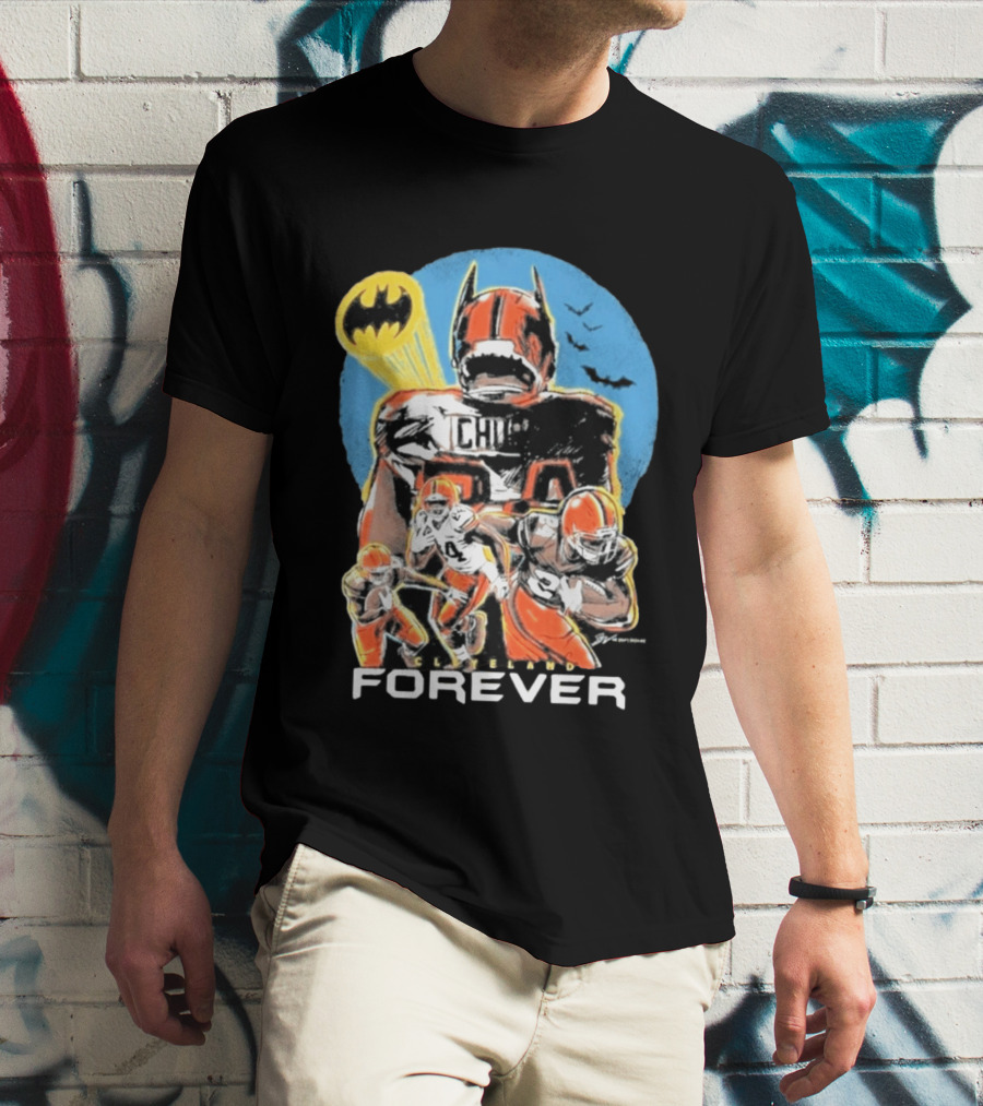 Cleveland Browns Nick Chubb Batman Signal Forever T-Shirt