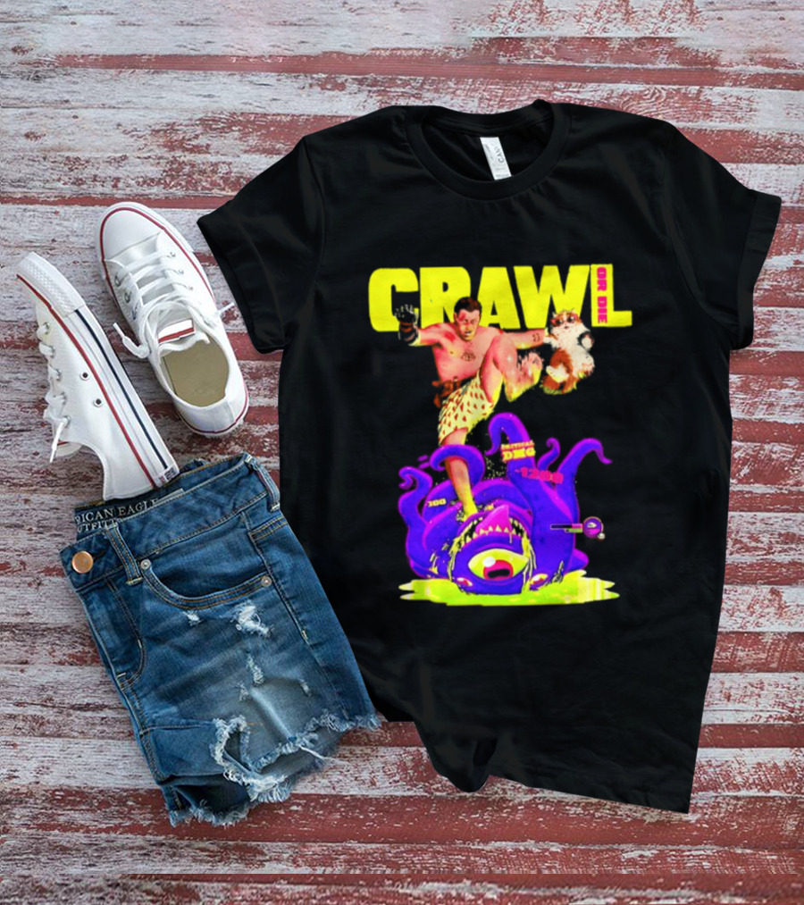 Crawl Or Die Critical Damage RPG Gamer Monster Attack T-Shirt