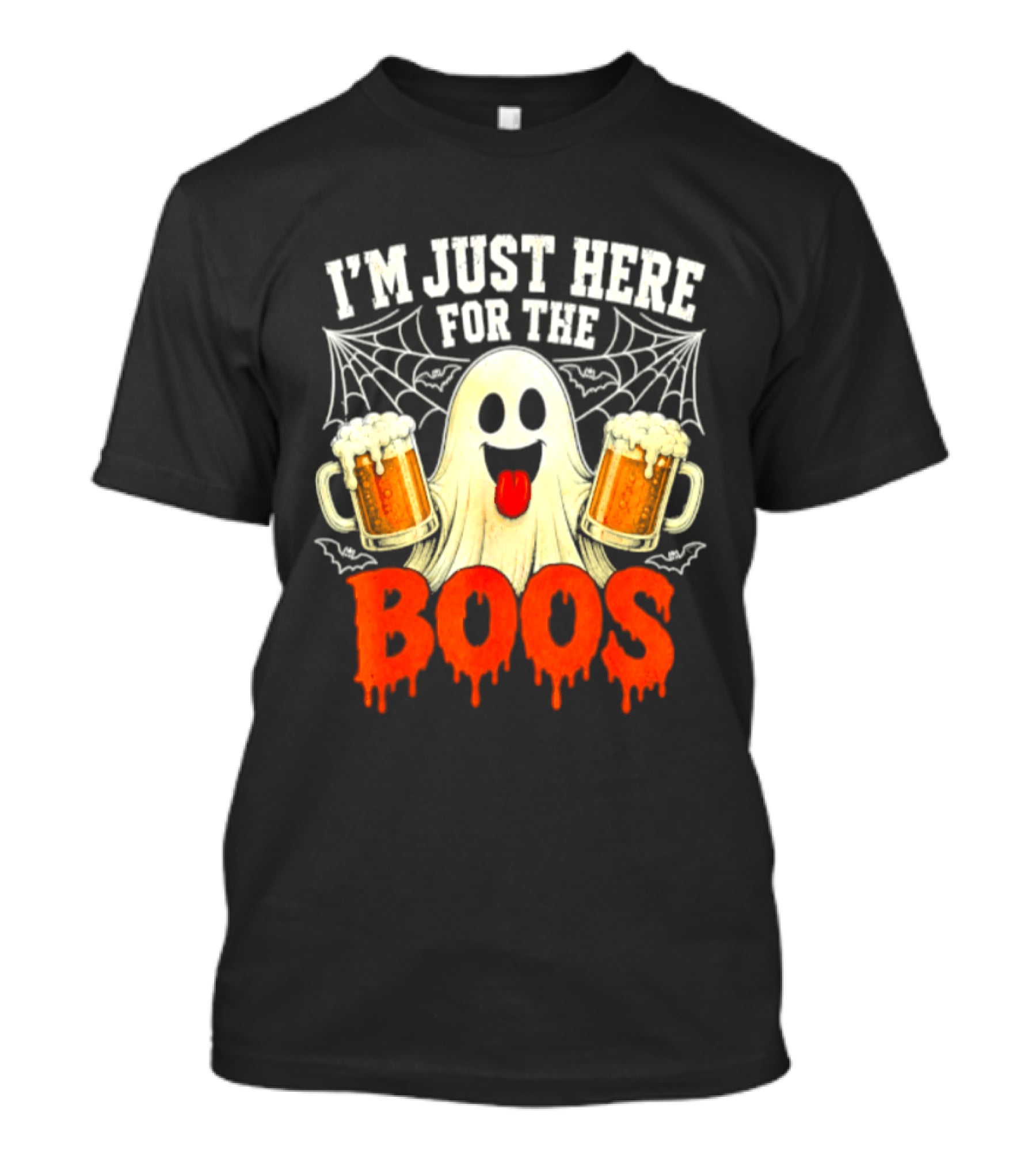 I'm Just Here For The Boos Ghost With Beer S Halloween T-Shirt